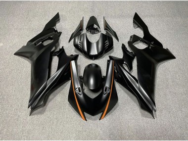 2017-2021 Accents Noir Mat & Orange Yamaha R6 Carénage Moto