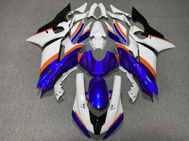 2017-2021 Bleu Profond & Orange Yamaha R6 Carénage Moto 2017-2021 Bleu Profond & Orange Yamaha R6 Carénage Moto