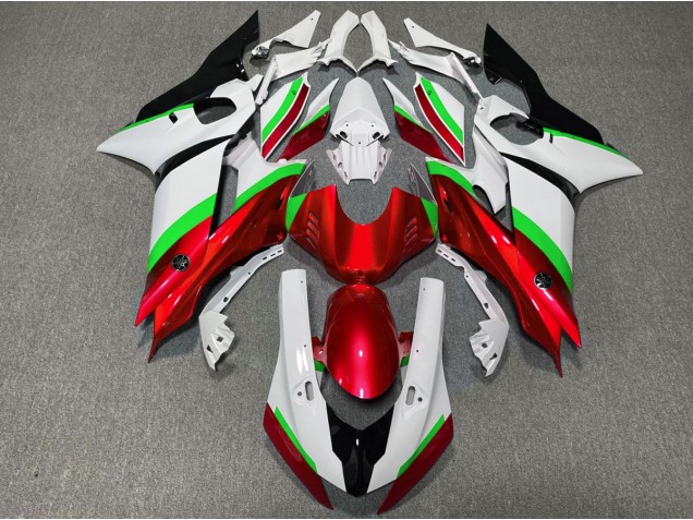 2017-2021 Brillant Rouge & Vert Yamaha R6 Carénage Moto 2017-2021 Brillant Rouge & Vert Yamaha R6 Carénage Moto