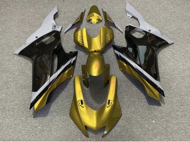 2017-2021 Ciment Noir & Or Yamaha R6 Carénage Moto
