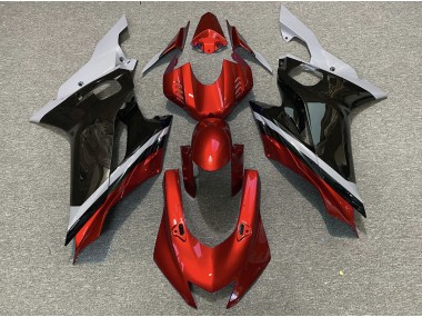 2017-2021 Ciment Noir & Rouge Yamaha R6 Carénage Moto