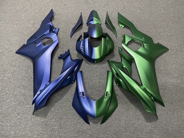 2017-2021 Division Bleue & Verte Yamaha R6 Carénage Moto 2017-2021 Division Bleue & Verte Yamaha R6 Carénage Moto