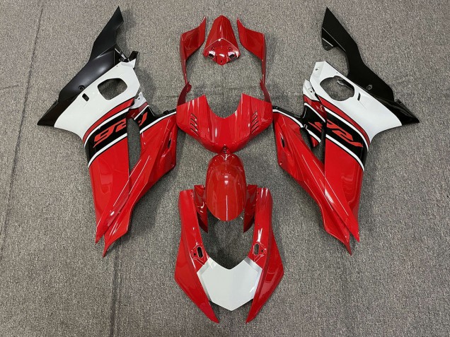 2017-2021 Rouge Blanc & Noir Yamaha R6 Carénage Moto 2017-2021 Rouge Blanc & Noir Yamaha R6 Carénage Moto
