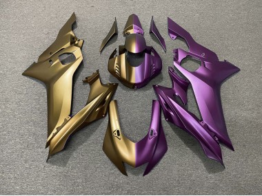 2017-2021 Split Beige & Violet Yamaha R6 Carénage Moto