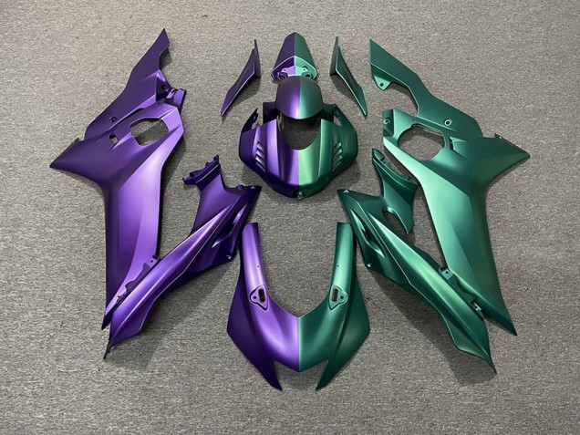 2017-2021 Split Violet & Vert Yamaha R6 Carénage Moto 2017-2021 Split Violet & Vert Yamaha R6 Carénage Moto