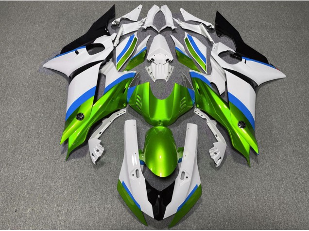 2017-2021 Vert Brillant & Bleu Clair Yamaha R6 Carénage Moto 2017-2021 Vert Brillant & Bleu Clair Yamaha R6 Carénage Moto