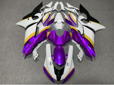 2017-2021 Violet & Jaune Brillant Yamaha R6 Carénage Moto