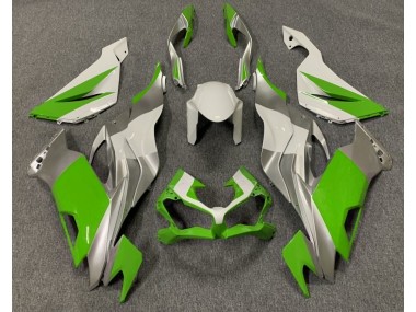 2019-2023 Vert Brillant Blanc & Argent Kawasaki ZX6R Carénage Moto