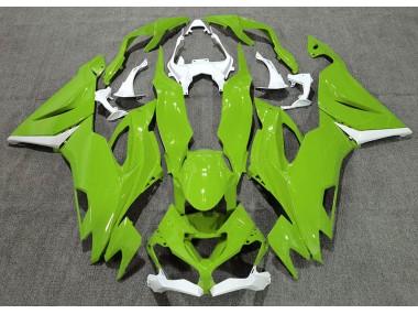 2019-2023 Vert Brillant & Blanc Kawasaki ZX6R Carénage Moto